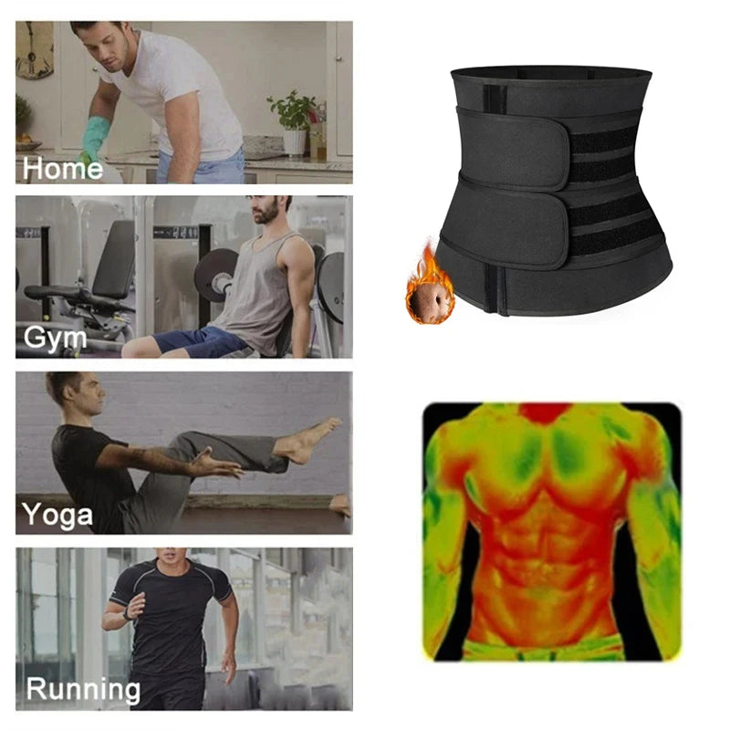 YBFDO Homens Sauna Sweat Cintura Trainer Shapewear Cinchers Emagrecimento Belly Girdle Abdominal Shaper Belt Tummy Control Trimmer Corset