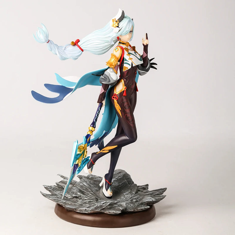 Genshin Impact Shenhe Mihoyo GAME Girl 11.8'' PVC Figure Model Toy Colletible Statue