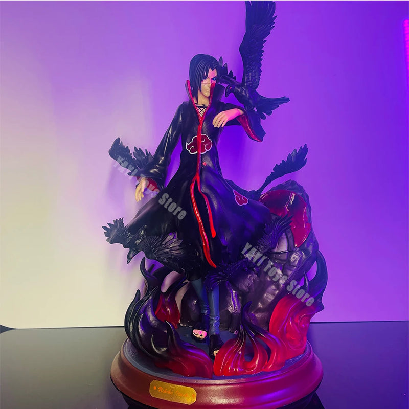 Naruto Anime Figure Uchiha Itachi Pvc Action Figure Toy Naruto Shippuden Uchiha Itachi And Crow Collection Model Toy 25cm